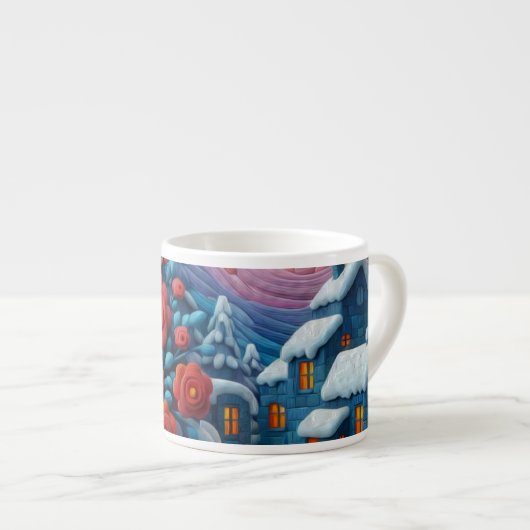 Winter Whimsy  Espressotasse (Vorderseite Rechts)