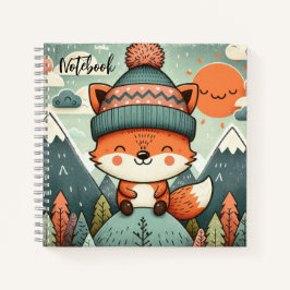 Winter Whimsy - Fox in einem Fluffy Hat Notizblock