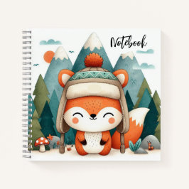Winter Whimsy - Fox in einem Fluffy Hat Notizblock