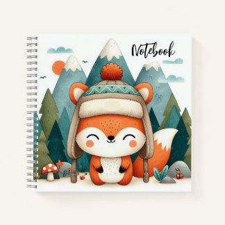 Winter Whimsy - Fox in einem Fluffy Hat Notizblock