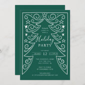 Winter Whimsy Holiday Party Einladung (Vorne/Hinten)