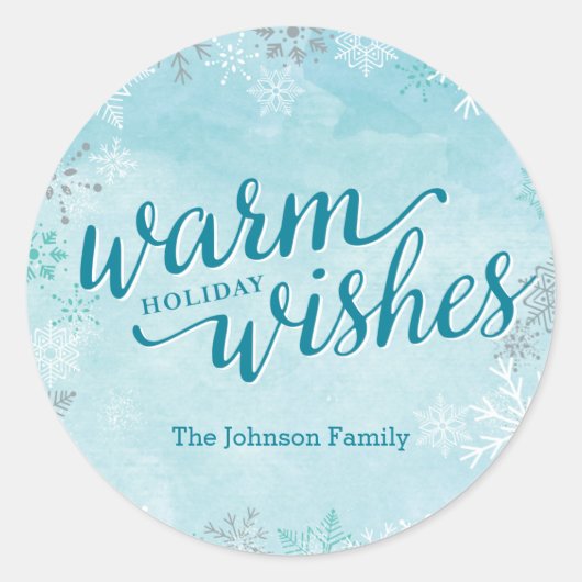 Winter Whimsy Holiday Sticker oder Umschlag Aufkle (Vorderseite)