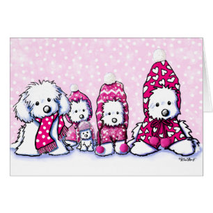 Winter Whimsy Maltese Dog Cards