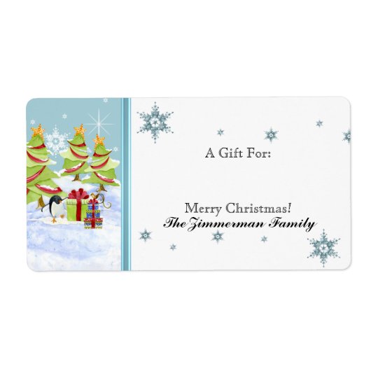 Winter Whimsy Niedlich Pinguin Babys in Snow Star (Vorne)