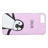 "Winter Whimsy" Personalisierte Pinguin-Telefonzel Case-Mate iPhone Hülle (Rückseite (Horizontal))