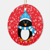 Winter Whimsy Pinguin Keramik Ornament (Links)