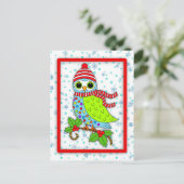Winter-Whimsy-Schüssel mit Grenze Postkarte (Stehend Vorderseite)