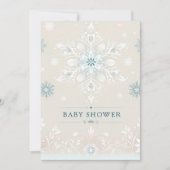 Winter Whimsy Snowflake Baby Dusche Einladung (Vorderseite)