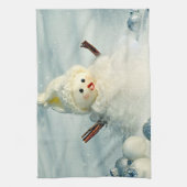 Winter Whimsy Snowman Geschirrtuch (Vertikal)