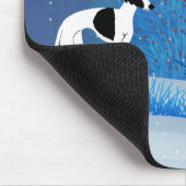 Winter Whippet  Mousepad (Ecke)