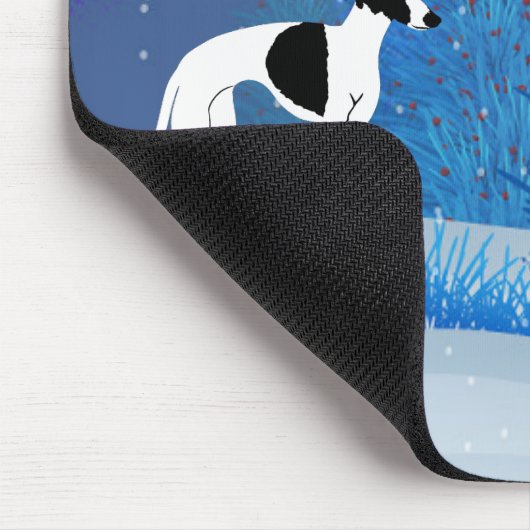 Winter Whippet  Mousepad (Ecke)