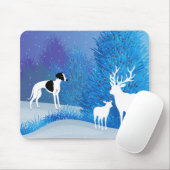 Winter Whippet Mousepad (Mit Mouse)