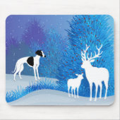 Winter Whippet  Mousepad (Vorne)