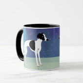 Winter Whippet  Tasse (Vorderseite Links)