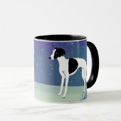 Winter Whippet Tasse (VorderseiteRechts)