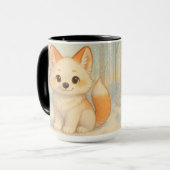 Winter Whisper Fox Tasse (Vorderseite Links)