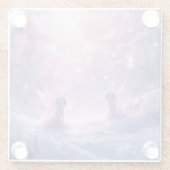Winter Whispers and Fairy Light Glasuntersetzer (Rückseite)