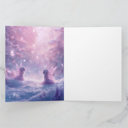 Winter Whispers and Fairy Light  Karte (Innenseite)