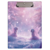 Winter Whispers and Fairy Light Klemmbrett (Vorderseite)