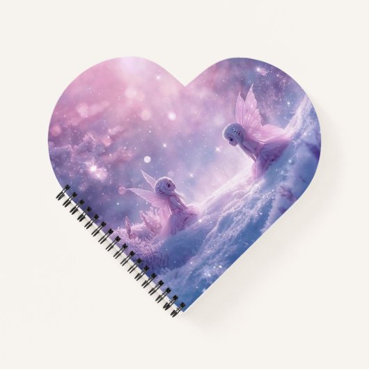 Winter Whispers and Fairy Light Notizblock (Vorderseite)