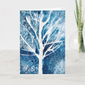 Winter white birch tree Christmas Karte (Vorderseite)