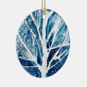Winter white birch tree Christmas Keramik Ornament (Rechts)