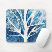 Winter white birch tree Christmas Mousepad (Mit Mouse)