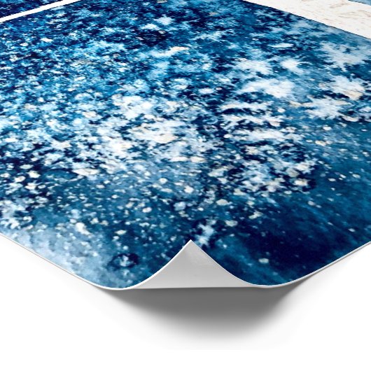 Winter white birch tree Christmas Poster (Ecke)