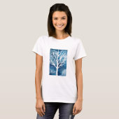 Winter white birch tree Christmas T-Shirt (Vorne ganz)