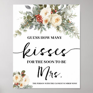 Winter White Blumen Wie viele Küsse für Frau Spiel Poster