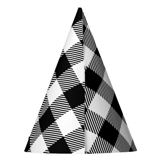 Winter White Buffalo Kariert Party Hats Partyhütchen (Rückseite)