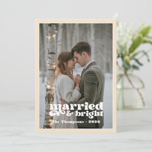 Winter White & Champagne Weihnachten (Stehend Vorderseite)