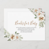 Winter White Floral Books for Baby Postkarte (Vorne/Hinten)