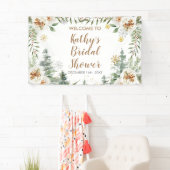 Winter White Floral Brautparty Grosses Banner (Insitu)