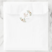 Winter White Floral Brautparty Runder Aufkleber (Tasche)
