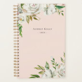 Winter White Floral Personalisiert Plane Planer (Vorderseite)