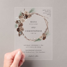 Winter White Floral & Pine Hochzeitskranz