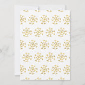 Winter White & Gold Truck Flora Weihnachtsabend Einladung (Rückseite)