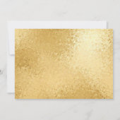 Winter White & Gold Truck Floral Wedding Einladung (Rückseite)