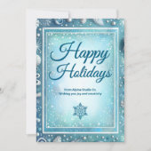 Winter White Holiday Card | Unternehmensgrüßen Feiertagskarte (Vorderseite)