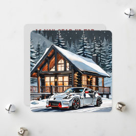 Winter White JDM Weihnachtskarte Feiertagskarte
