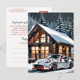Winter White JDM Weihnachtspostkarte Feiertagspostkarte