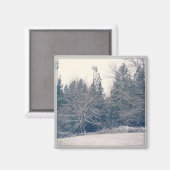 Winter White Magnet (Vorderseite/Rückseite)
