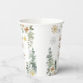 Winter White Pine Tree Baby Dusche Pappbecher (Links)