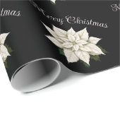 Winter White Poinsettia Geschenkpapier (Rolleneckpunkt)