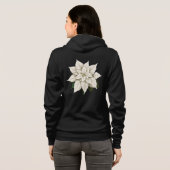 Winter White Poinsettia Hoodie (Schwarz voll)