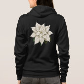 Winter White Poinsettia Hoodie (Rückseite)