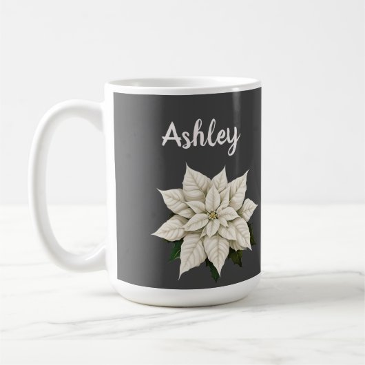 Winter White Poinsettia Kaffeetasse (Links)