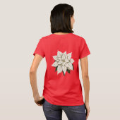 Winter White Poinsettia T-Shirt (Schwarz voll)