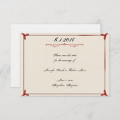 Winter White Red Mistletoe Hochzeit speichern das  Save The Date (Vorne/Hinten)